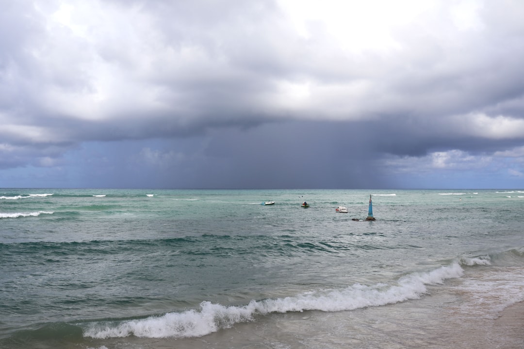 Heavy rain in the Gulf as seen from Naples, Florida